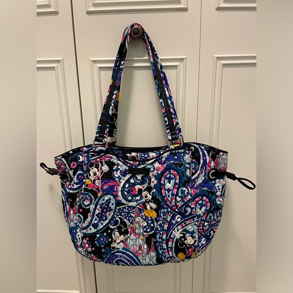 Vera Bradley & Disney Mickey’s Whimsical Paisley Iconic Glenna Satchel EUC - Picture 9 of 9